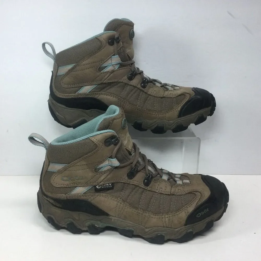 Oboz BDry hiking boots‎ Womens Size 8.5 brown mid top waterproof shoes
